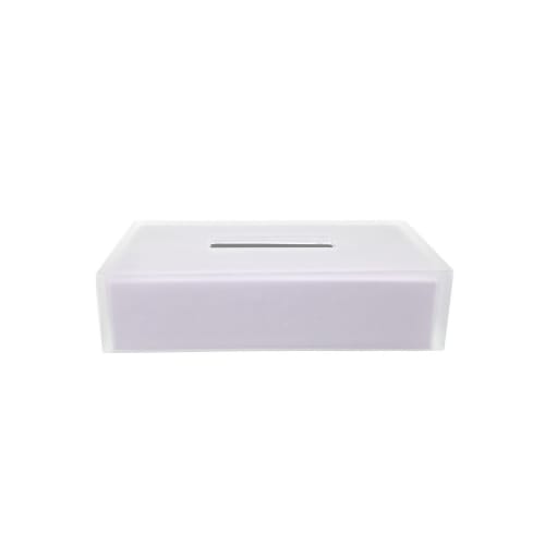 Essentials Collection Flat Tissue Box Cover, Snow